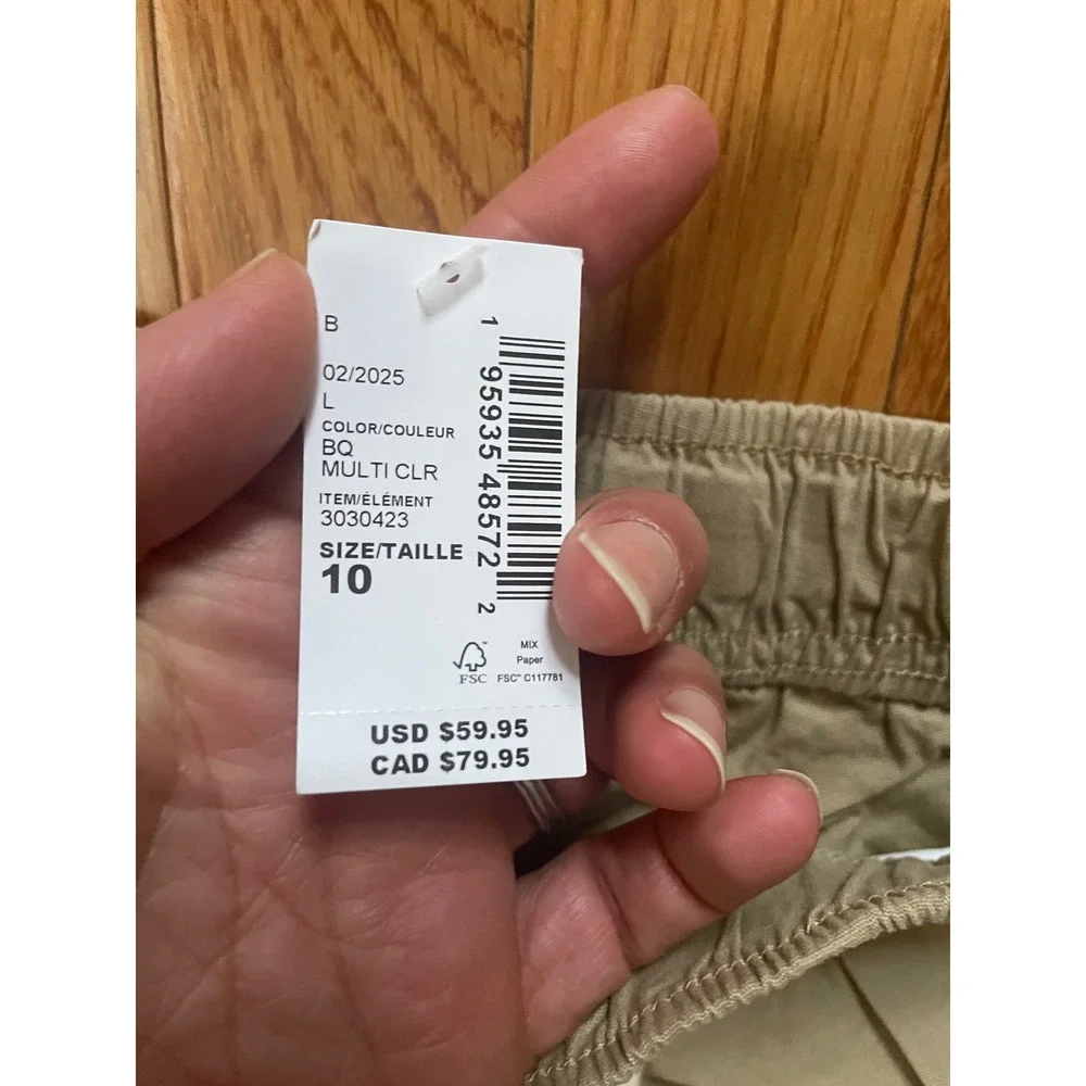 The Children's Place Boys Khaki Stretch Jogger Pants Size 10 NWT 3030423
